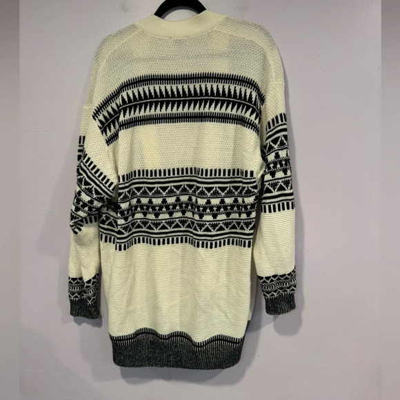 Cream and black aztec express cardigan - Picture 2 of 3